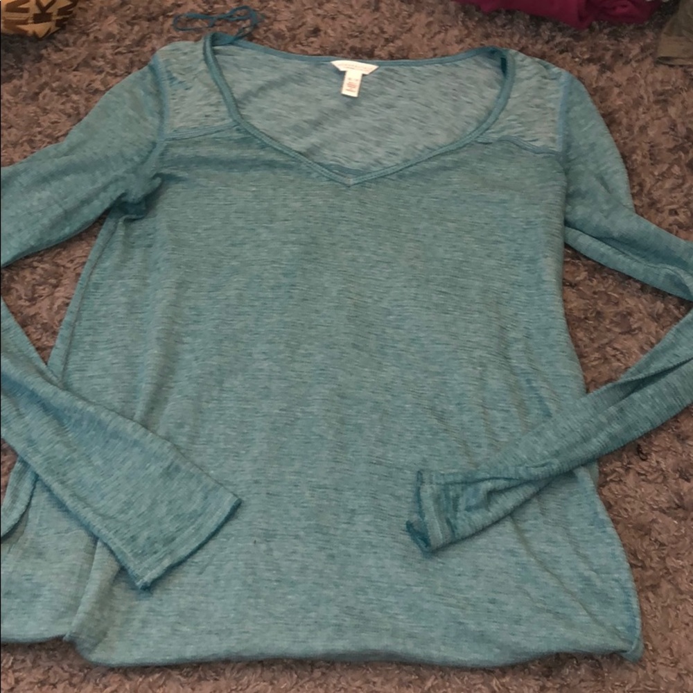 Aeropostale teal long sleeve shirt